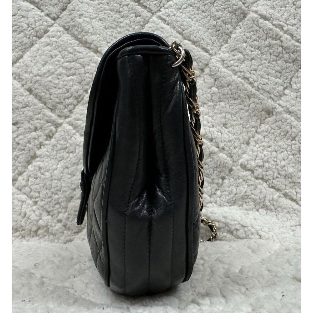 Jay Herbert New York vintage quilted black leather chain purse crossbody bag - Picture 11 of 13